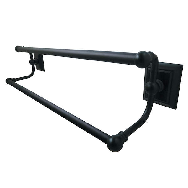 Kingston Brass Millennium 24" Dual Towel Bar, Oil Rubbed Bronze BA6013ORB - main